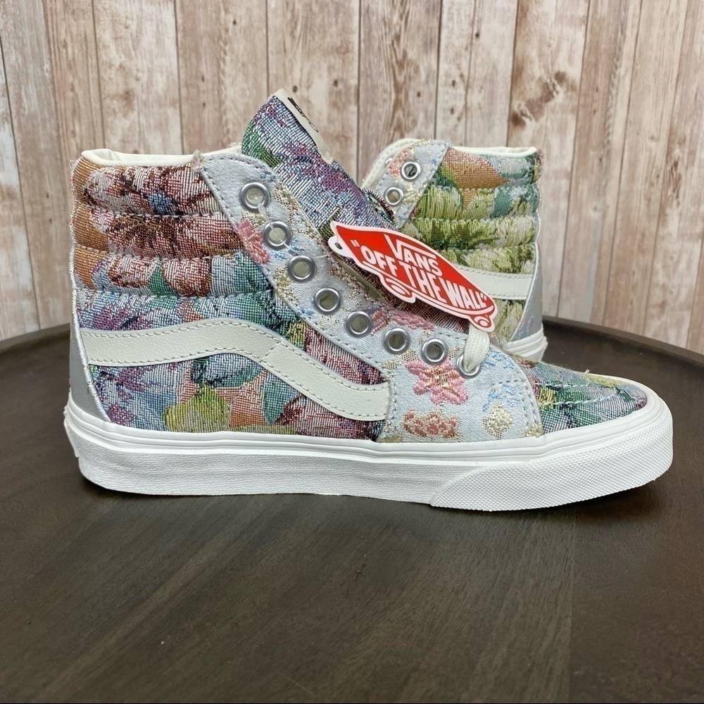 Vans Sk8-Hi Floral Tapestry High Top Sneakers Size 5 Women - Picture 7 of 11